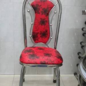 Ghế dựa inox nệm bông đỏ