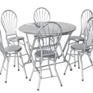 Bộ bàn tròn 6 ghế inox cao cấp