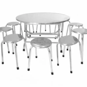 Bộ bàn tròn inox 304 1.2m loại tốt