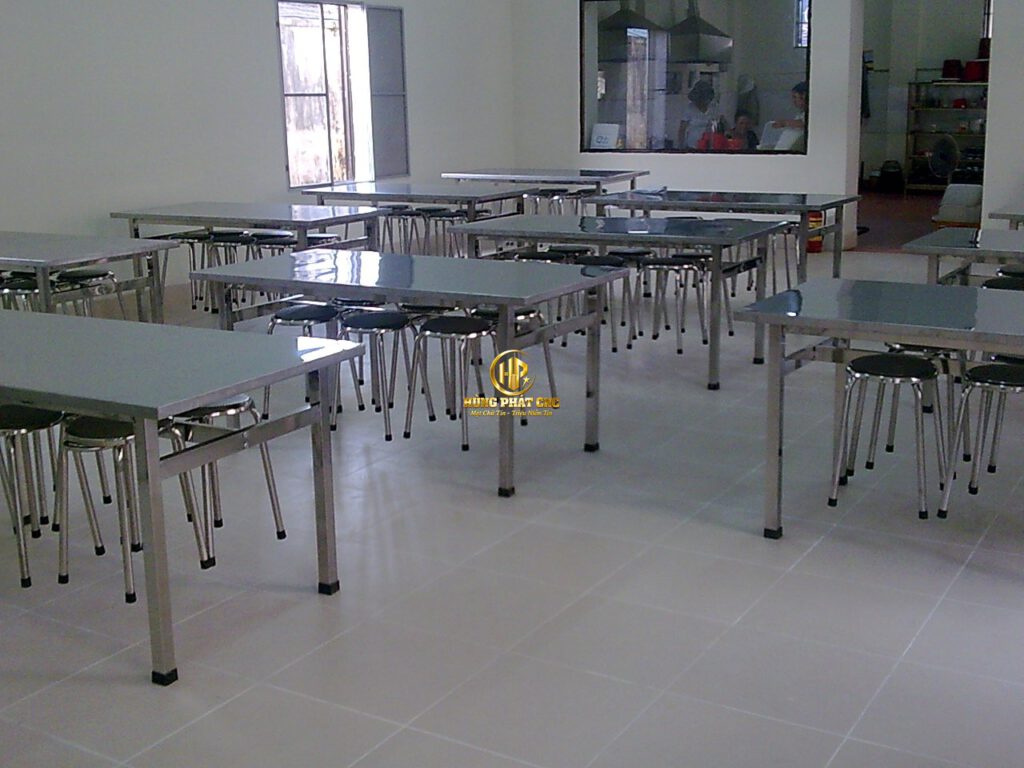 Bàn Ăn Tập Thể Inox Cho Công Nhân | Bền Đẹp, Giá Sỉ Tận Gốc