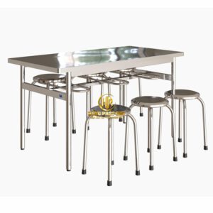 Bàn Ăn Công Nghiệp Inox Ghế Rời: Lợi Ích & Kinh Nghiệm Bố Trí Canteen